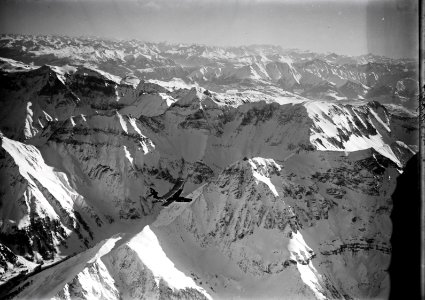 ETH-BIB-Wasserflugzeug über Scheidstöckli, Hausstock, Vorab, Bündneralpen v. W. aus 4000 m-Inlandflüge-LBS MH01-001466