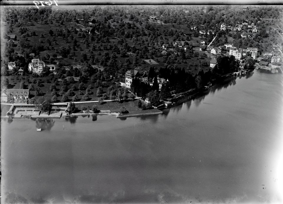ETH-BIB-Weggis, Strandbad aus 100 m-Inlandflüge-LBS MH01-001619