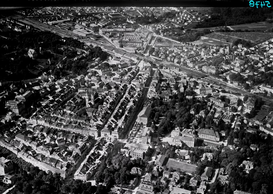 ETH-BIB-Winterthur, Altstadt, Tössfeld v. O. aus 400 m-Inlandflüge-LBS MH01-005478