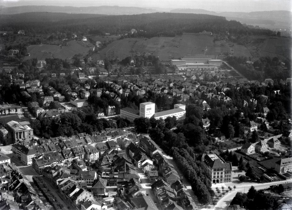 ETH-BIB-Winterthur, Stadthaus, Inner Lind, Goldenberg, Altstadt mit Bäumli-Inlandflüge-LBS MH01-006565