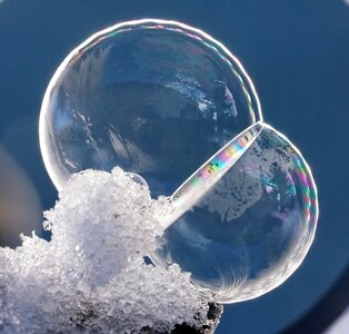 Winter frozen frozen bubble photo