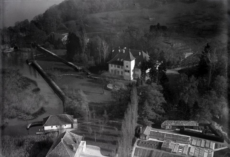 ETH-BIB-Wädenswil, Schloss Au auf der Halbinsel Au, Westseite-Inlandflüge-LBS MH03-1090