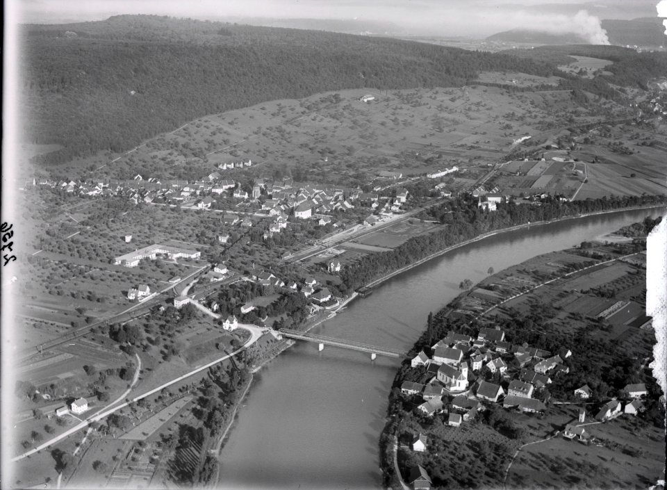 ETH-BIB-Zurzach, Rheinheim aus 300 m-Inlandflüge-LBS MH01-002756