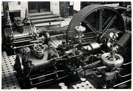 ETH-BIB-Zürich, ETH Zürich, Altes Maschinenlaboratorium, Maschinensaal, Ventildampfmaschine-Ans 00592