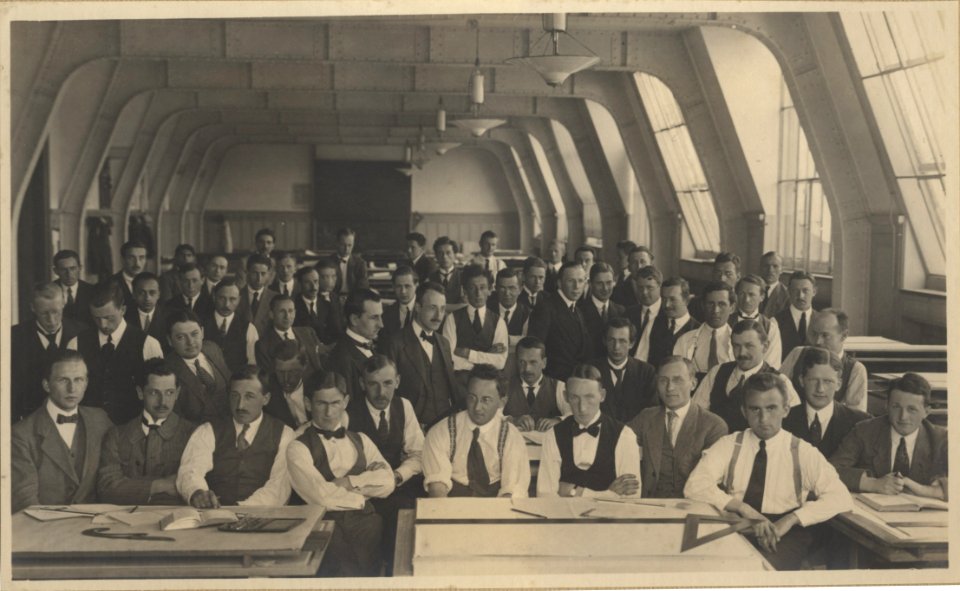ETH-BIB-Zürich, ETH Zürich, Altes Maschinenlaboartorium, Lehrgebäude, Hörsaal, Maschinen-Ingenieur-Abteilung-Portr 15123-023-AL