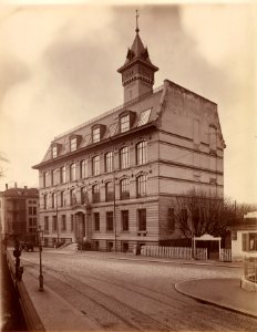 ETH-BIB-Zürich, ETH Zürich, altes Maschinenlaboratorium, Fassade Ost-Nord-Ans 00125