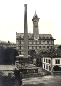 ETH-BIB-Zürich, ETH Zürich, altes Maschinenlaboratorium, Fassade West-Ans 01196
