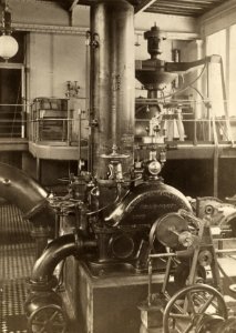 ETH-BIB-Zürich, ETH Zürich, Altes Maschinenlaboratorium, Maschinensaal, hydraulische Abteilung-Ans 01357