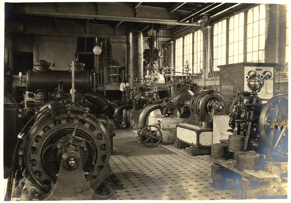 ETH-BIB-Zürich, ETH Zürich, Altes Maschinenlaboratorium, Maschinensaal-Ans 01193