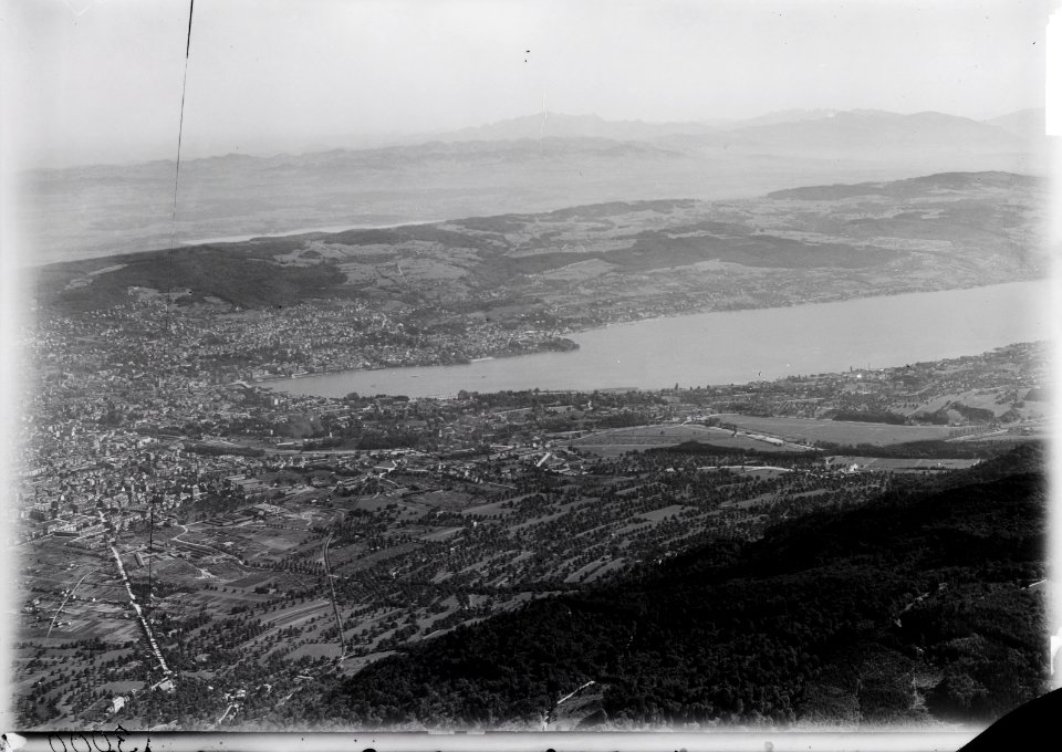 ETH-BIB-Zürich mit See, Pfannenstil-Inlandflüge-LBS MH01-003000