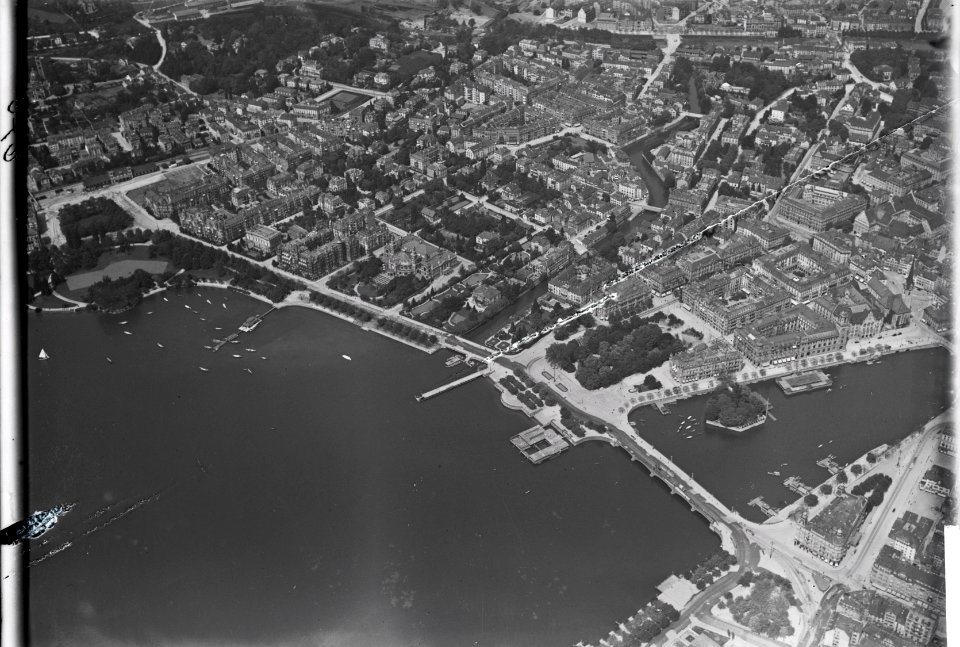 ETH-BIB-Zürich, Bürkliplatz, Stadthaus, General-Guisan-Quai-Inlandflüge-LBS MH01-000673