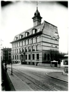 ETH-BIB-Zürich, ETH Zürich, altes Maschinenlaboratorium, Fassade Ost-Nord-Ans 00114