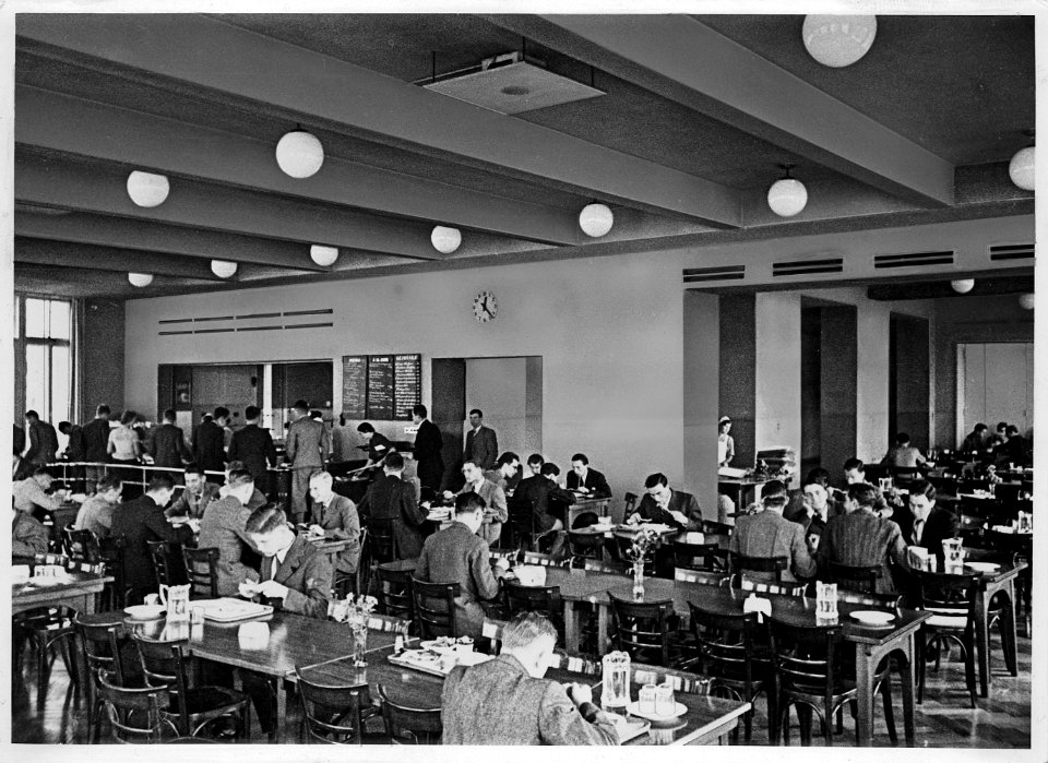 ETH-BIB-Zürich, ETH Zürich, ehemaliges Studentenheim, Speisesaal-Ans 02505