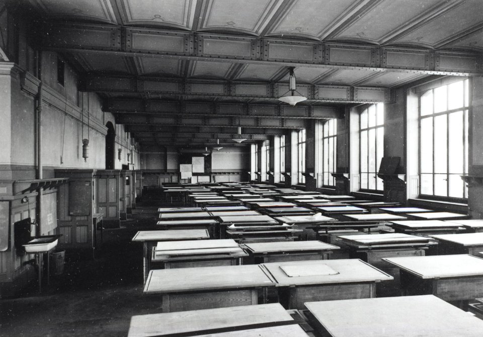 ETH-BIB-Zürich, ETH Zürich, altes Maschinenlaboratorium, Hörsaal-Ans 03847