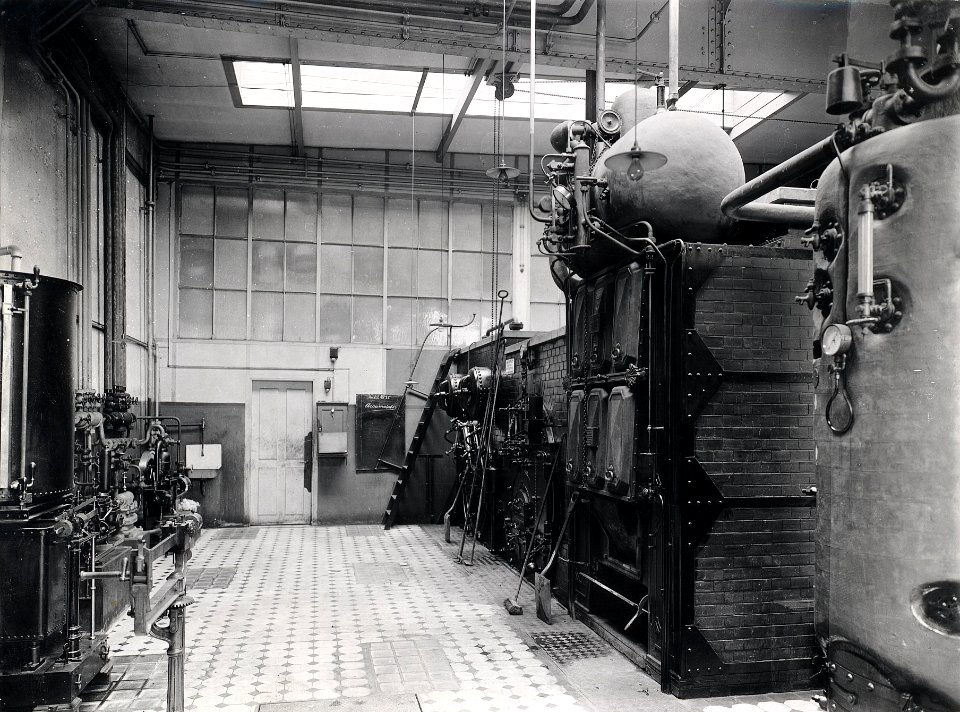 ETH-BIB-Zürich, ETH Zürich, altes Maschinenlaboratorium, Kesselhaus-Ans 01265