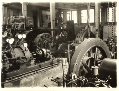 ETH-BIB-Zürich, ETH Zürich, Altes Maschinenlaboratorium, Maschinensaal, hydraulische Abteilung-Ans 01448