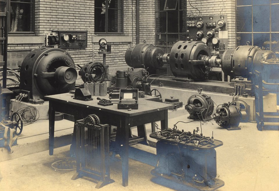 ETH-BIB-Zürich, ETH Zürich, Altes Maschinenlaboratorium, Maschinensaal-Ans 01190