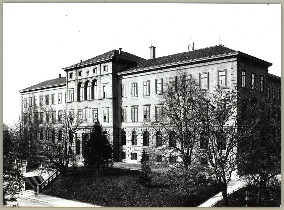 ETH-BIB-Zürich, ETH Zürich, Hauptgebäude (HG), Fassade Süd-Ans 03215