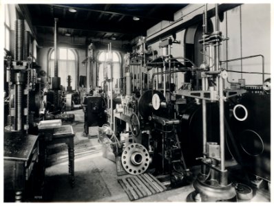 ETH-BIB-Zürich, ETH Zürich, Eidgenössische Materialprüfungs- und Forschungsanstalt (EMPA), Grosser Maschinensaal-Ans 04836