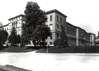 ETH-BIB-Zürich, ETH Zürich, Hauptgebäude (HG), Fassade Süd-Ans 03217