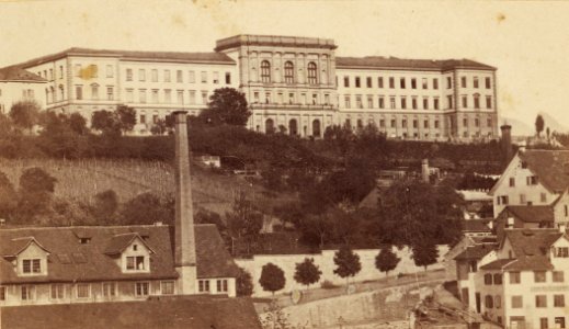 ETH-BIB-Zürich, ETH Zürich, Hauptgebäude (HG), Fassade West-Ans 02411