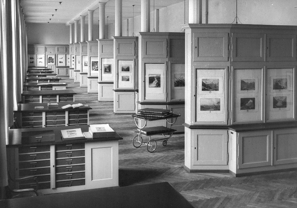 ETH-BIB-Zürich, ETH Zürich, Hauptgebäude (HG), Graphische Sammlung, Ausstellungssaal-Dia 189-003