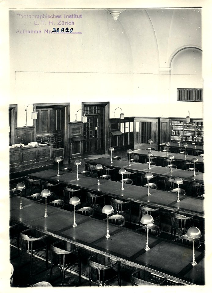 ETH-BIB-Zürich, ETH Zürich, Hauptgebäude (HG), Hauptbibliothek, Lesesaal-Ans 00103-A
