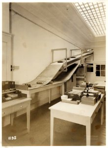 ETH-BIB-Zürich, ETH Zürich, Hauptgebäude (HG), Hauptbibliothek, Magazin, Förderband-Ans 01166
