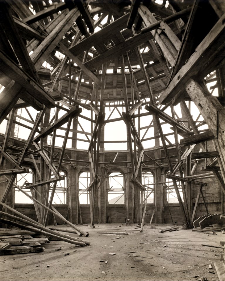 ETH-BIB-Zürich, ETH Zürich, Hauptgebäude (HG), Kuppel im Bau-Ans 00421