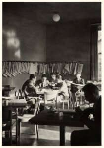 ETH-BIB-Zürich, ETH Zürich, ehemaliges Studentenheim, Leseraum-Ans 00111