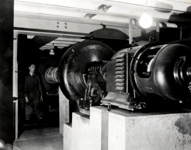 ETH-BIB-Zürich, ETH Zürich, Maschinenlaboratorium (ML), Institut für Aerodynamik, Eichanlage für Geschwindigkeiten bis 250 m - sek.-Ans 06437-07