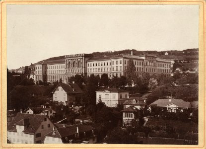 ETH-BIB-Zürich, ETH Zürich, Hauptgebäude (HG), Fassade Süd-West-Ans 00319