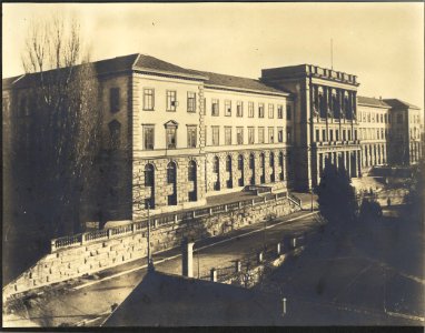 ETH-BIB-Zürich, ETH Zürich, Hauptgebäude (HG), Fassade West-Ans 00763