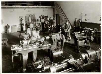 ETH-BIB-Zürich, ETH Zürich, Maschinenlaboratorium (ML), Werkstatt-Ans 02579
