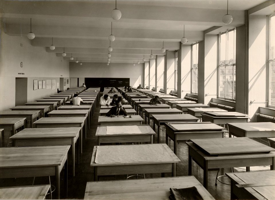 ETH-BIB-Zürich, ETH Zürich, Maschinenlaboratorium (ML), Zeichensaal-Ans 01386-A