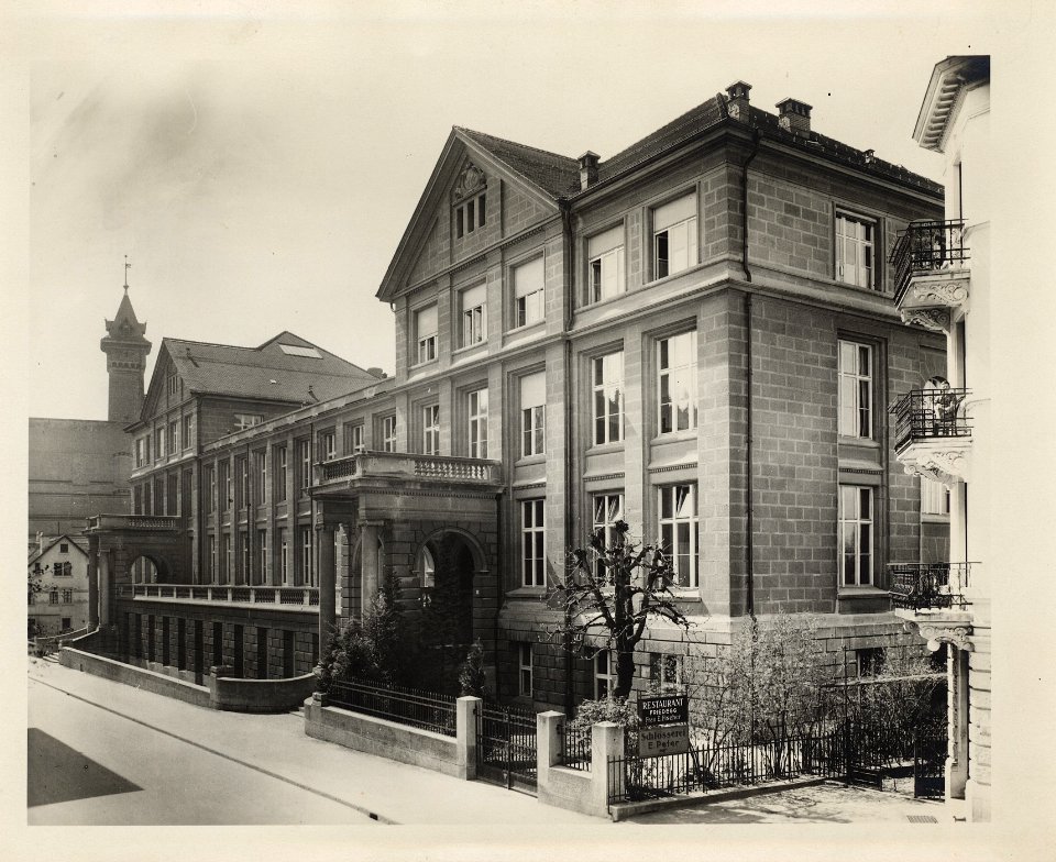 ETH-BIB-Zürich, ETH Zürich, Naturwissenschaftliches Gebäude, Ostbau, Fassade Ost, Eingang Sonneggstrasse-Ans 00208