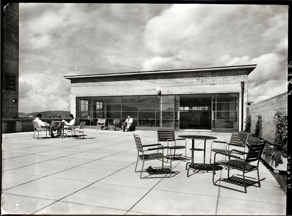 ETH-BIB-Zürich, ETH Zürich, Maschinenlaboratorium (ML), Dachterrasse-Ans 01419