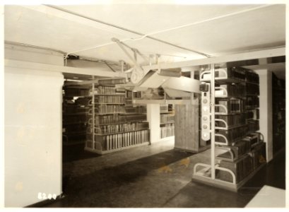 ETH-BIB-Zürich, ETH Zürich, Hauptgebäude (HG), Hauptbibliothek, Magazin, Förderband-Ans 01171