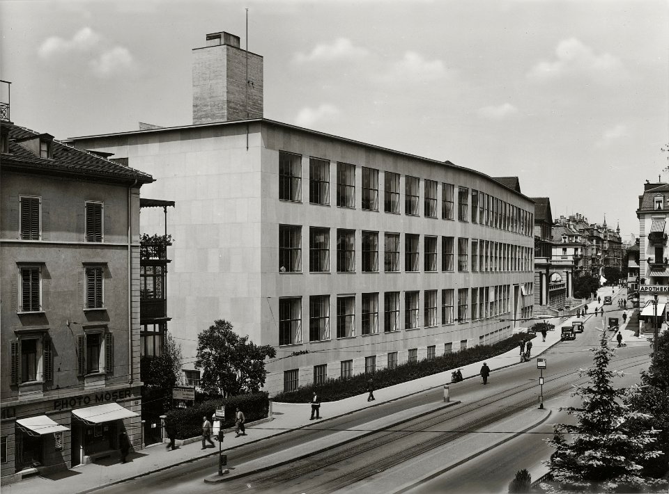 ETH-BIB-Zürich, ETH Zürich, Maschinenlaboratorium (ML), Fassade Ost-Ans 02973