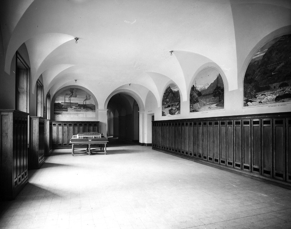 ETH-BIB-Zürich, ETH Zürich, Hauptgebäude (HG), Südflügel, Stockwerk F-Dia 189-009