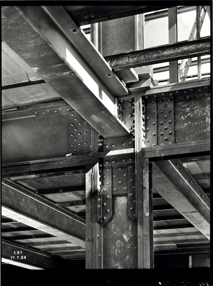 ETH-BIB-Zürich, ETH Zürich, Maschinenlaboratorium (ML), Stahlträger im Detail-Ans 01415