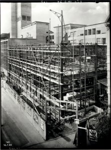 ETH-BIB-Zürich, ETH Zürich, Maschinenlaboratorium (ML), Textilmaschinenlaboratorium im Bau, Ansicht von Südwesten-Ans 01416