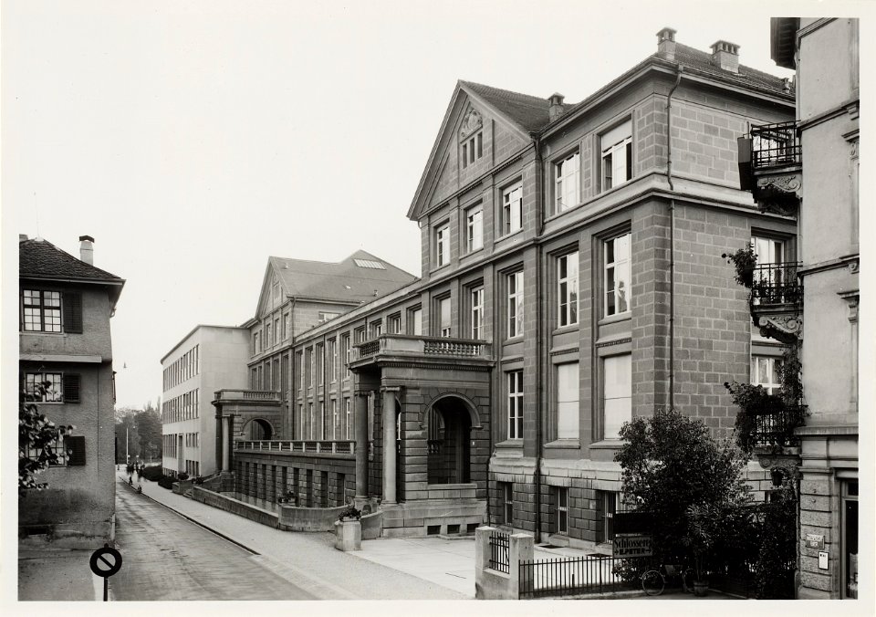 ETH-BIB-Zürich, ETH Zürich, Naturwissenschaftliches Gebäude, Ostbau, Fassade Ost, Eingang Sonneggstrasse-Ans 00451