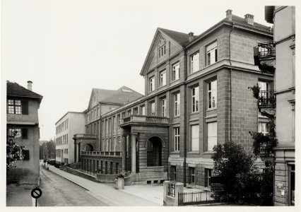 ETH-BIB-Zürich, ETH Zürich, Naturwissenschaftliches Gebäude, Ostbau, Fassade Ost, Eingang Sonneggstrasse-Ans 00451
