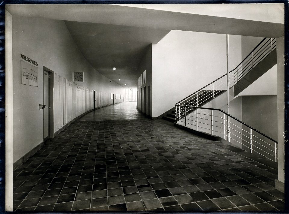 ETH-BIB-Zürich, ETH Zürich, Maschinenlaboratorium (ML), 2. Obergeschoss, Korridor und Treppenhaus-Ans 01251