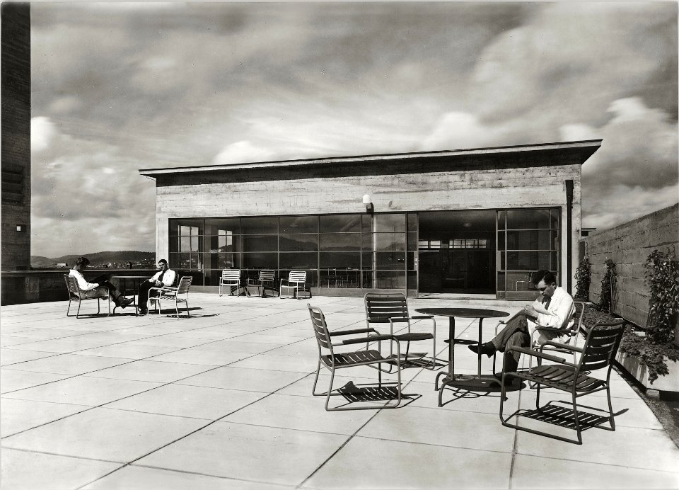 ETH-BIB-Zürich, ETH Zürich, Maschinenlaboratorium (ML), Dachterrasse-Ans 01392