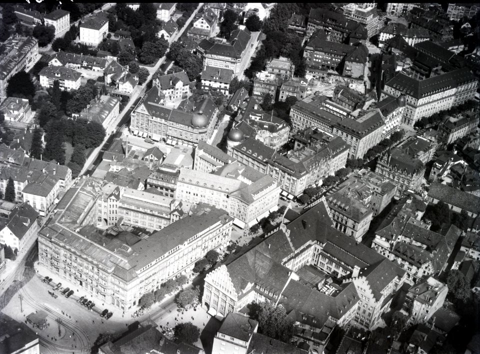 ETH-BIB-Zürich, Paradeplatz, Bahnhofstrasse, Talacker-Inlandflüge-LBS MH01-005724