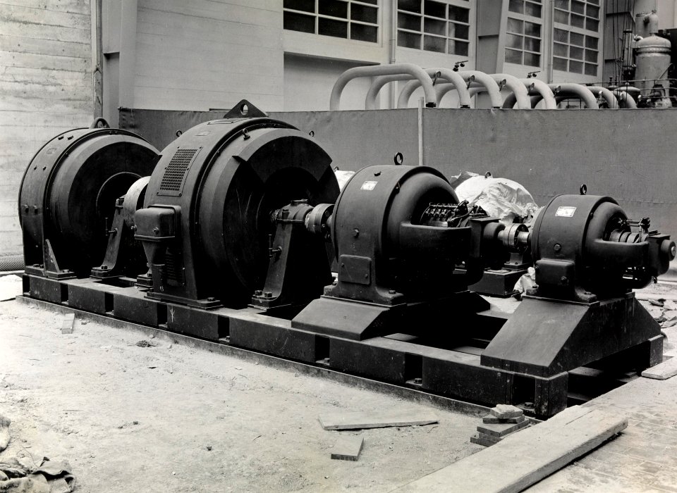 ETH-BIB-Zürich, ETH Zürich, Maschinenlaboratorium (ML), Maschinenhalle, Umformergruppe 1000 P.S.-Ans 06435-10