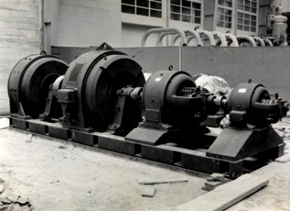 ETH-BIB-Zürich, ETH Zürich, Maschinenlaboratorium (ML), Maschinenhalle, Umformergruppe 1000 P.S.-Ans 06435-10