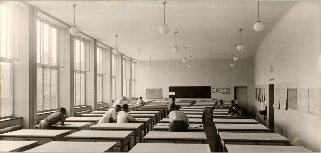 ETH-BIB-Zürich, ETH Zürich, Maschinenlaboratorium (ML), Zeichensaal-Ans 01384-A